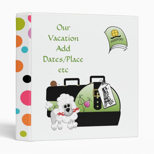 Classy Custom Vacation Binder (Front/Spine)
