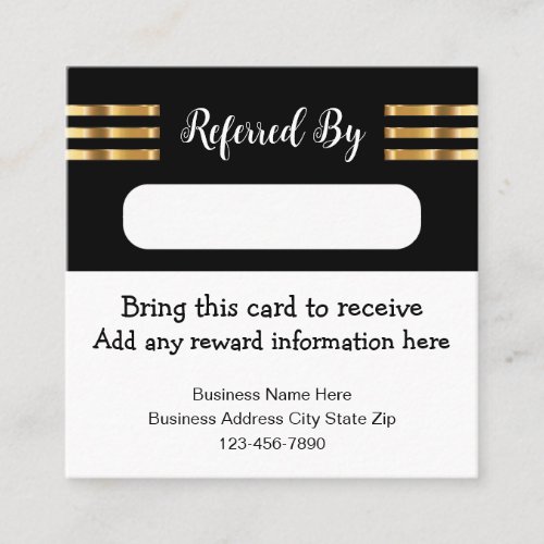 Classy Customer Referral Rewards Card Template