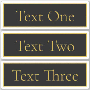 Classy Customizable Black & Faux Gold Sticker