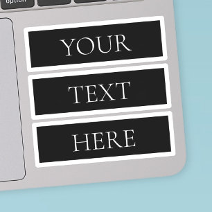 Classy Customizable Black & White Text Sticker