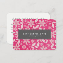 Classy Customizable Floral Gift Certificate