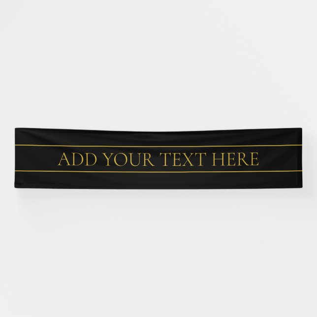 Classy Customizable Gold Text & Lines Banner (Horizontal)