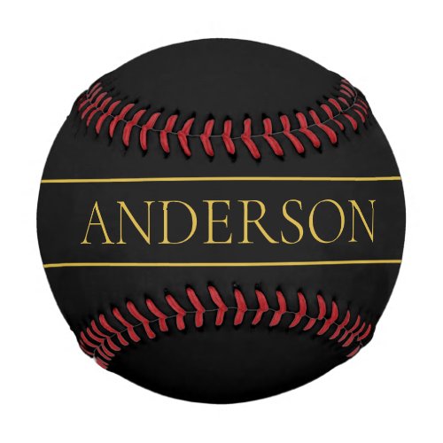 Classy Customizable Gold Text  Lines Baseball