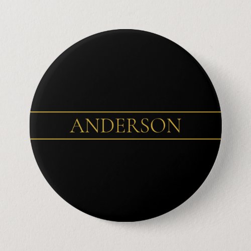 Classy Customizable Gold Text  Lines Button