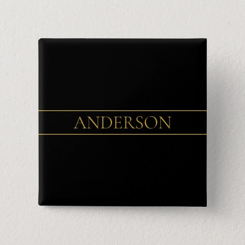 Classy Customizable Gold Text  Lines Button