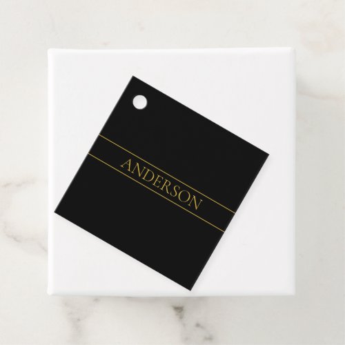 Classy Customizable Gold Text  Lines Favor Tags