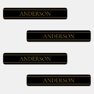 Classy Customizable Gold Text & Lines Labels