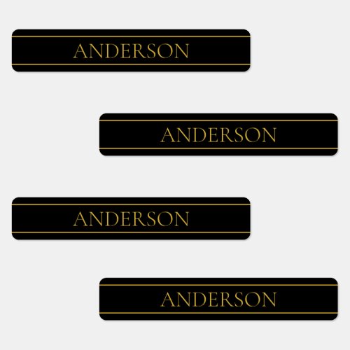 Classy Customizable Gold Text  Lines Labels