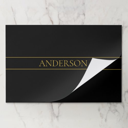 Classy Customizable Gold Text  Lines Paper Pad