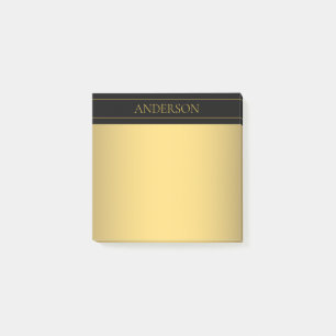 Classy Customizable Gold Text & Lines Post-it Notes