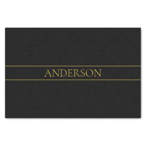 Classy Customizable Gold Text  Lines Tissue Paper