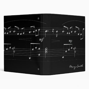 Classy Customizable Music Binder 1" by lovescolor at Zazzle