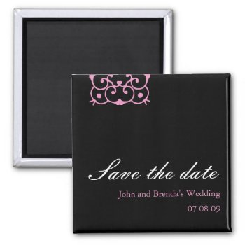 Classy : Customizable Save The Date Magnet by patricklori at Zazzle