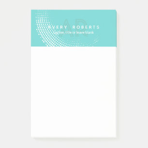 Classy cyan Elegant luxury Post-it Notes