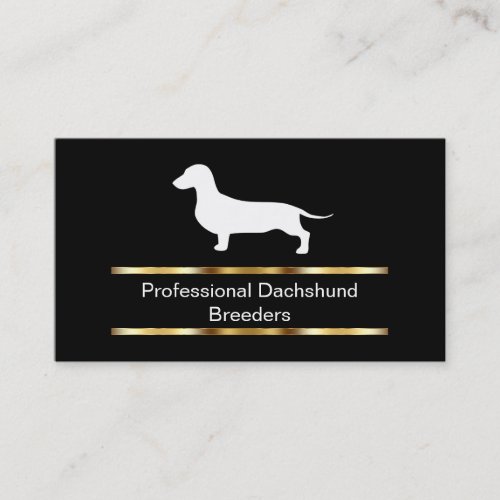 Classy Dachshund Breeder Business Cards