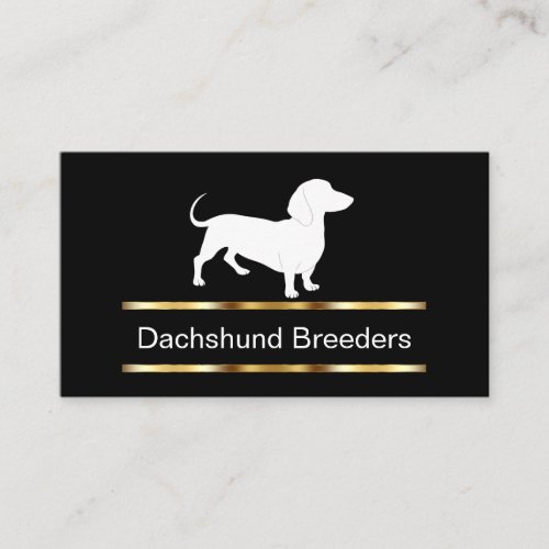 Classy Dachshund Dog Breeder Business Cards