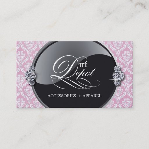 Customizable Classy Damask Business Card