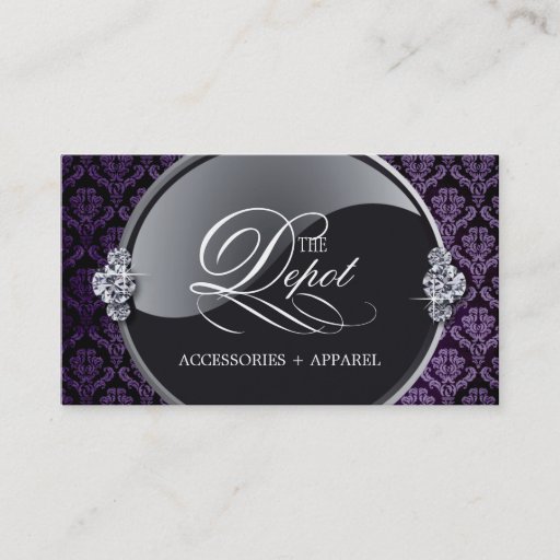 Customizable Classy Damask Business Card