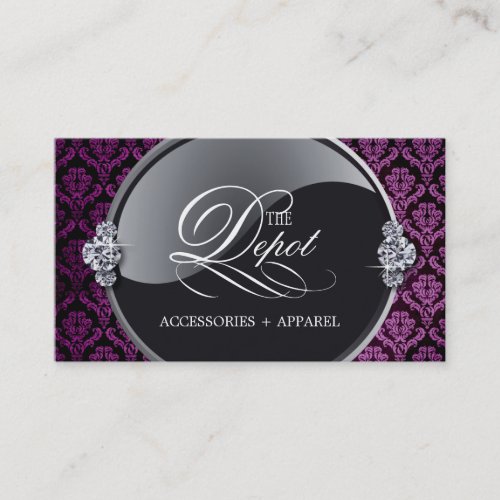 Classy Damask Business Card