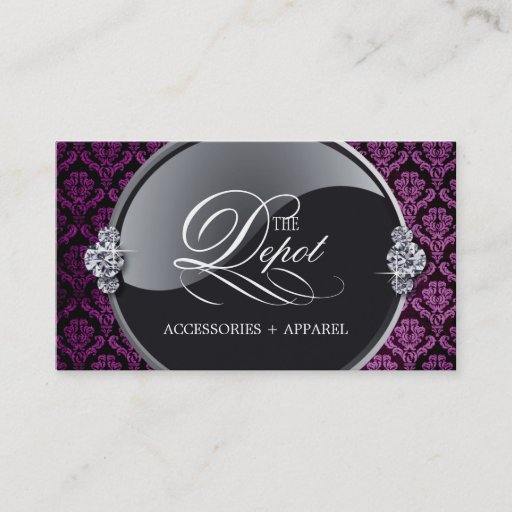 Customizable Classy Damask Business Card