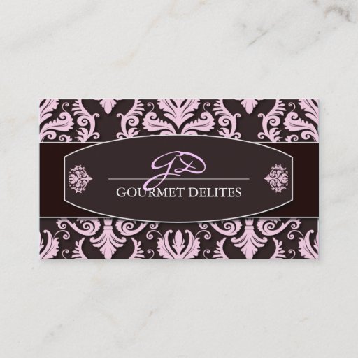 Customizable Classy Damask Business Card