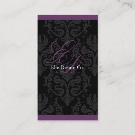Customizable Classy Damask Business Card