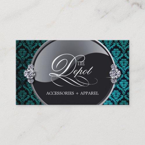 Classy Damask Business Card