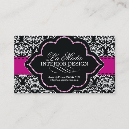 Classy Damask Business Card