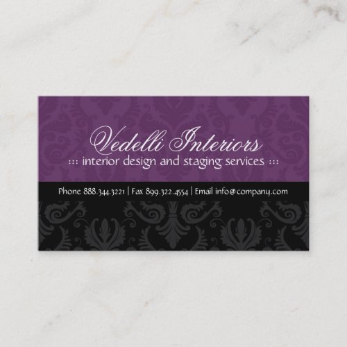 Classy Damask Designer Business Card