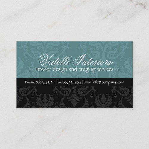 Classy Damask Designer Business Card