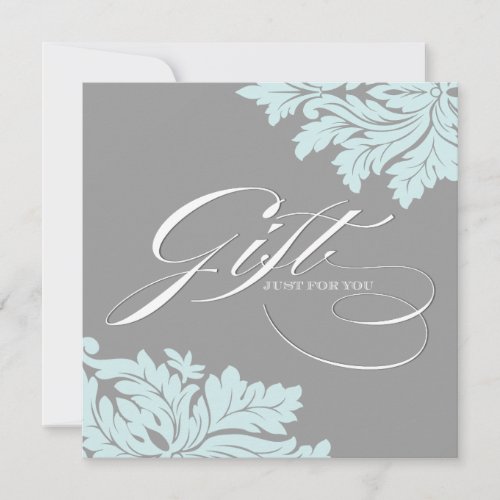 Classy Damask Gift Certificates Custom Announcement