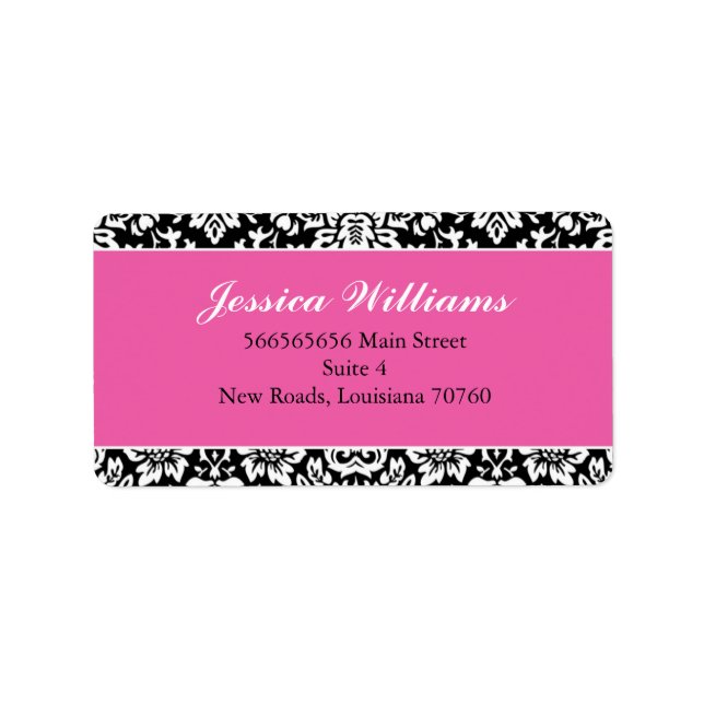 Classy Damask Label (Front)