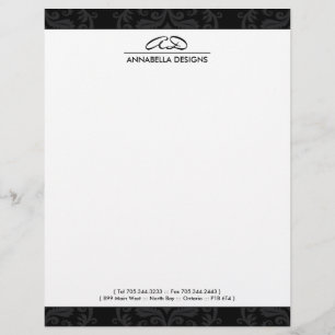 Classy Damask Letterhead