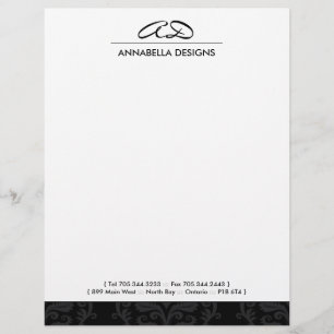 Classy Damask Letterhead
