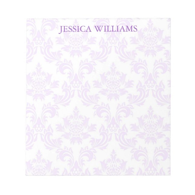 Classy Damask Notepad (Front)