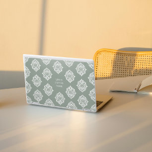 Classy Damask Regency Pale Olive HP Laptop Skin