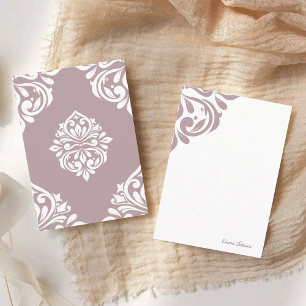 Classy Damask Regency Tuscany Pale Pink Note Card