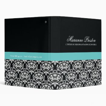 Classy Damask Salon Appointment Binder by colourfuldesigns at Zazzle