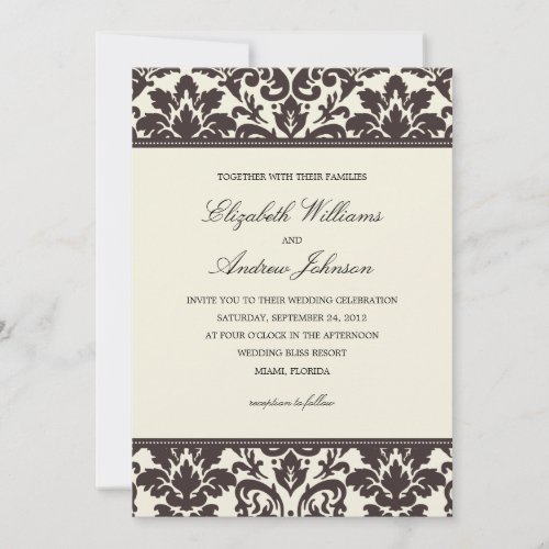 CLASSY DAMASK | WEDDING INVITATION