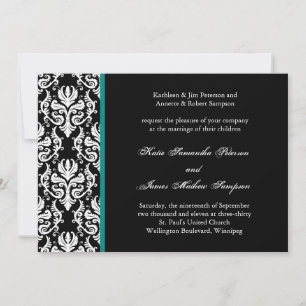 Classy Damask Wedding Invitation