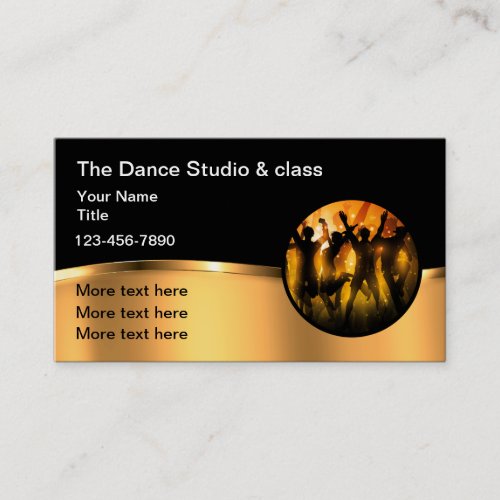 Classy Dance Studio And Lessons Business Card