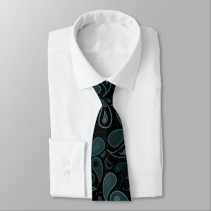 Classy Dark Blue Paisley Neck Tie