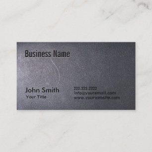 Classy Dark Gray Leather Texture Business Card