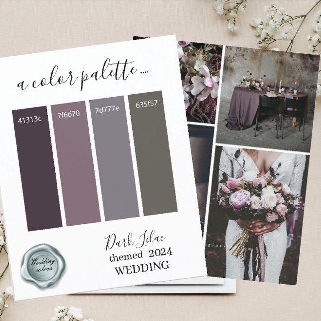 Classy  Dark Lilac  Wedding colors Palette Card 20 (Creator Uploaded)