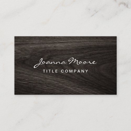 Classy dark oak wood grain professional profile business card templates