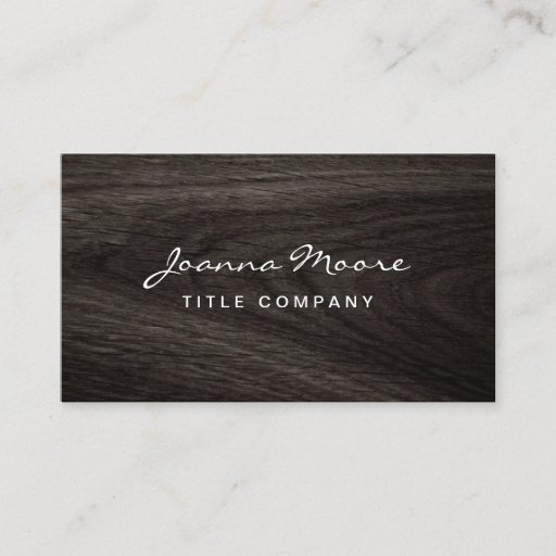 Customizable Classy dark oak wood grain professional profile business card templates