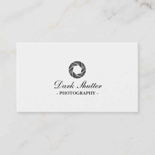 Classy Dark Shutter Photography Business Card