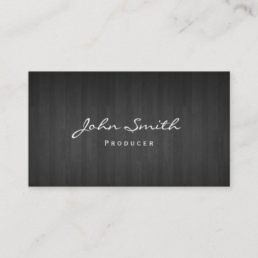 Customizable Classy Dark Wood Producer Business Card