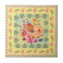 Classy decorative dusty watercolor floral Yellow