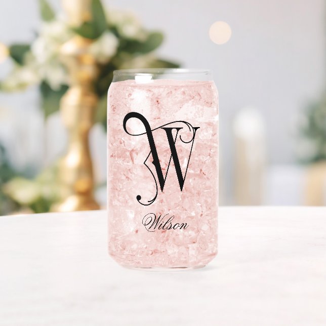 Classy  Decorative H Personalized  Can Glass (Insitu (Wedding))